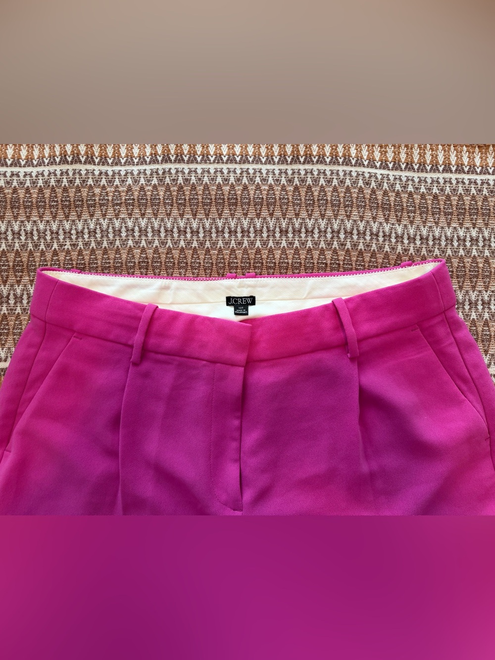 J.Crew Relaxed Drapey Crepe Trouser — Tall, Soft Azalea